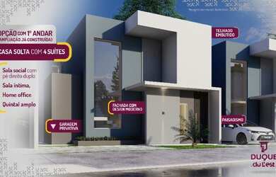 Imagem: A casa em condomínio possui 3 Dormitórios, 3 Banheiros, 2