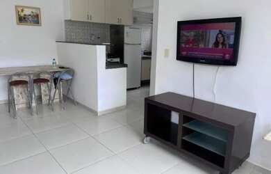 Imagem: O apartamento possui 1 Dormitório, 1 Banheiro, 1 Vaga na garagem