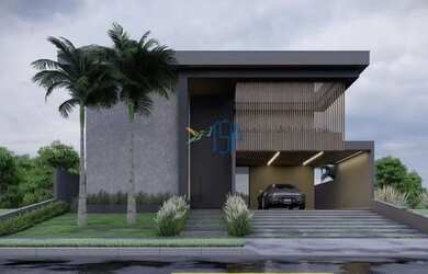 Imagem: A casa em condomínio possui 4 Dormitórios, 5 Banheiros, 4