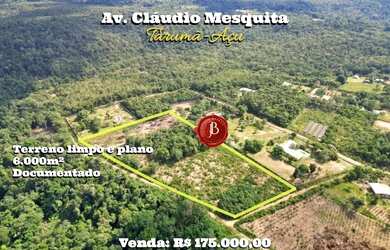 Imagem: O terreno possui 6000m² de Área e Imóvel novo e está localizado