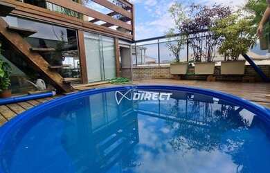 Imagem: O apartamento na cobertura possui 3 Dormitórios, 3 Banheiros