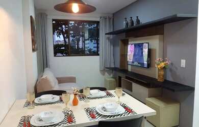 Imagem: O apartamento possui 1 Dormitório, 1 Banheiro, 1 Vaga na garagem