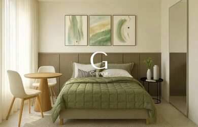 Imagem: O apartamento possui 1 Dormitório, 1 Banheiro, 24m² de Área