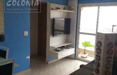 Imagem: O apartamento possui 2 Dormitórios, 1 Banheiro, 1 Vaga na garagem