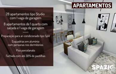 Imagem 5: Apartamento de 1 dormitório com 1 vaga de garagem