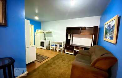 Imagem: O studio possui 1 Dormitório, 1 Banheiro e 36m² de Área e