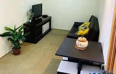 Imagem: O apartamento possui 1 Dormitório, 1 Banheiro, 1 Vaga na garagem