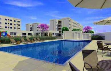 Imagem: O apartamento possui 2 Dormitórios, 1 Banheiro, 1 Vaga na garagem