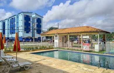 Imagem: O apartamento possui 2 Dormitórios, 1 Banheiro, 1 Vaga na garagem