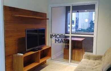 Imagem: O apartamento possui 1 Dormitório, 1 Banheiro, 1 Vaga na garagem