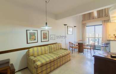 Imagem: O apartamento na cobertura possui 1 Dormitório, 2 Banheiros