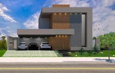 Imagem: A casa possui 3 Dormitórios, 4 Banheiros, 3 Vagas na garagem