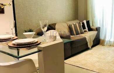 Imagem: O apartamento possui 1 Dormitório, 1 Banheiro, 1 Vaga na garagem