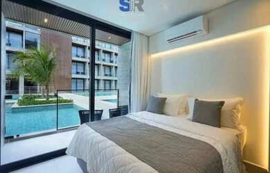 Imagem: O studio possui 1 Dormitório, 1 Banheiro, 2 Vagas na garagem