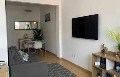 Imagem: O apartamento possui 1 Dormitório, 1 Banheiro, 1 Vaga na garagem