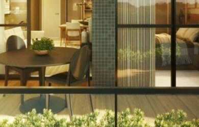 Imagem 6: Apartamento com varanda, quarto e sala, Lançamento 46m² - Barra