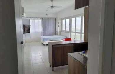 Imagem: O studio possui 1 Dormitório, 1 Banheiro, 1 Vaga na garagem