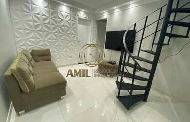 Imagem: O apartamento na cobertura possui 2 Dormitórios, 2 Banheiros