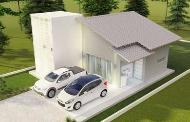 Imagem: A casa possui 1 Dormitório, 2 Banheiros e Guarda roupa e está