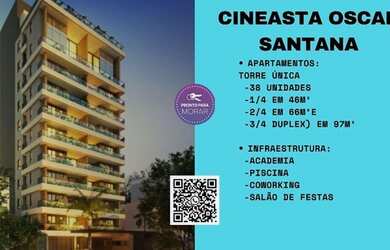 Imagem 1: Apartamento com varanda, quarto e sala, Lançamento 46m² - Barra