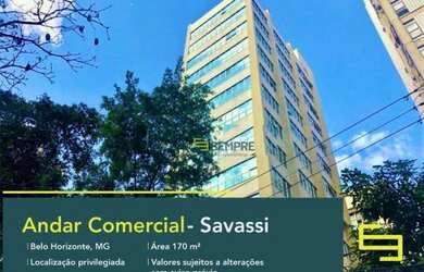 Imagem: Andar Corporativo para alugar, 170 m² e 02 vagas - Savassi