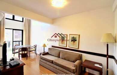 Imagem: O apartamento possui 1 Dormitório, 2 Banheiros, 1 Vaga na garagem