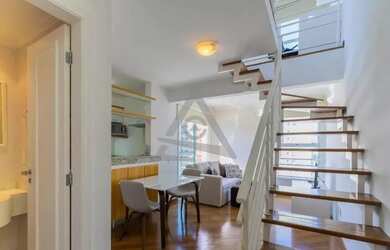 Imagem: O apartamento possui 1 Dormitório, 2 Banheiros, 2 Vagas na