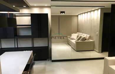 Imagem: O apartamento possui 1 Dormitório, 1 Banheiro, 1 Vaga na garagem