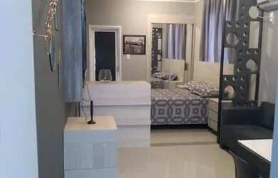 Imagem: O apartamento possui 1 Dormitório, 1 Banheiro, 1 Vaga na garagem