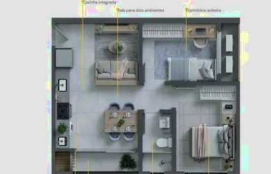 Imagem 3: Imóvel para venda possui 50 metros quadrados com 1 quarto em São Judas - Itajaí - SC