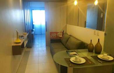 Imagem: O studio possui 1 Dormitório, 1 Banheiro, 41m² de Área e