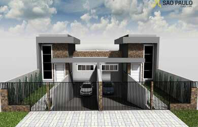 Imagem: A casa possui 3 Dormitórios, 1 Banheiro, 4 Vagas na garagem