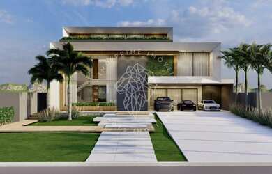 Imagem: A casa em condomínio possui 5 Dormitórios, 5 Banheiros, 5