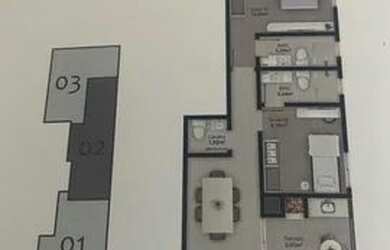 Imagem 2: Apartamento alto padrão. 75m² de Área, 1 Vaga na garageme2 Dormitórios