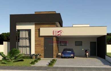 Imagem: A casa em condomínio possui 3 Dormitórios, 2 Banheiros, 4