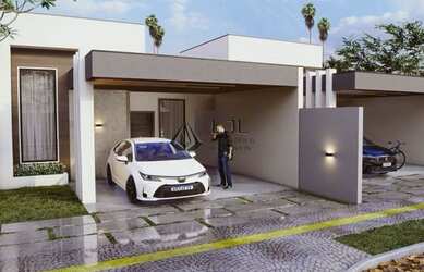 Imagem: A casa possui 3 Dormitórios, 2 Banheiros, 2 Vagas na garagem