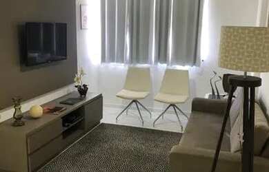 Imagem: O apartamento possui 1 Dormitório, 1 Banheiro, 1 Vaga na garagem