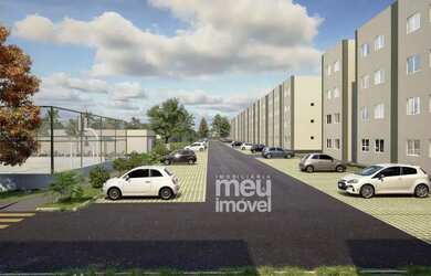 Imagem: O apartamento possui 2 Dormitórios, 1 Banheiro, 1 Vaga na garagem