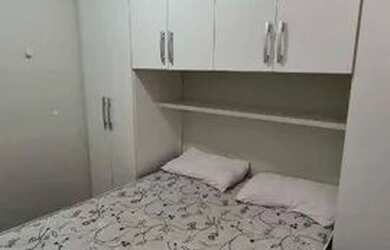 Imagem: O apartamento possui 1 Dormitório, 1 Banheiro, 1 Vaga na garagem