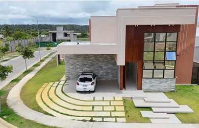 Imagem: A casa em condomínio possui 4 Dormitórios, 5 Banheiros, 4