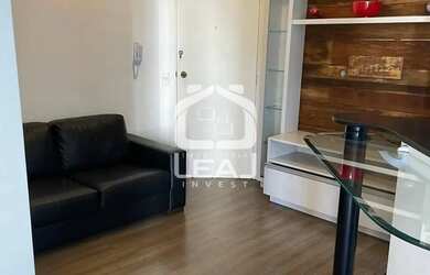 Imagem: O apartamento possui 1 Dormitório, 2 Banheiros, 1 Vaga na garagem