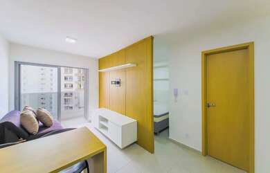 Imagem: O studio possui 1 Dormitório, 1 Banheiro, 39m² de Área, Imóvel