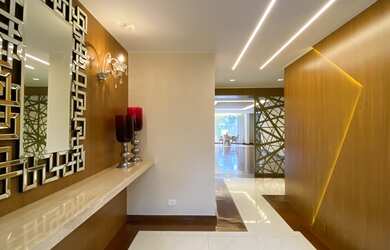 Imagem: A casa em condomínio possui 4 Dormitórios, 5 Banheiros, 5