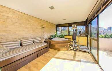 Imagem: O apartamento na cobertura possui 1 Dormitório, 1 Banheiro