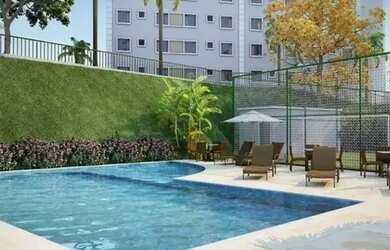 Imagem: O apartamento possui 2 Dormitórios, 1 Banheiro, 1 Vaga na garagem