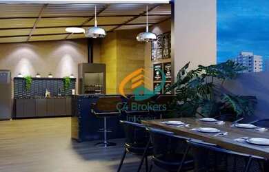 Imagem: O studio possui 1 Dormitório, 1 Banheiro, 32m² de Área e