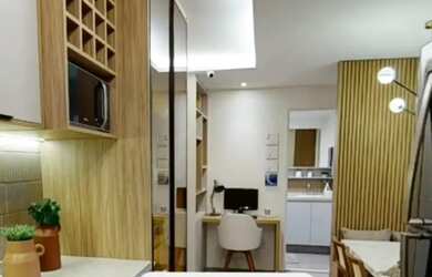 Imagem: O apartamento possui 2 Dormitórios, 1 Banheiro, 1 Vaga na garagem