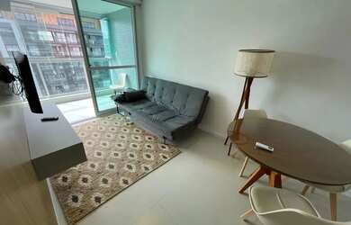 Imagem 2: LINDO QUARTO/ SALA VARANDA VISTA MAR TOTALMENTE MOBILIADO DUETTO BARRA...