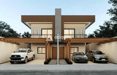 Imagem: A casa possui 3 Dormitórios, 3 Banheiros, 2 Vagas na garagem