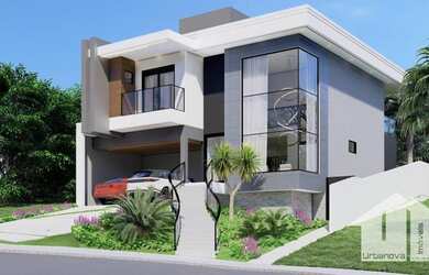 Imagem: A casa em condomínio possui 4 Dormitórios, 5 Banheiros, 4